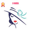 Woman With Hat Machine Embroidery Design
