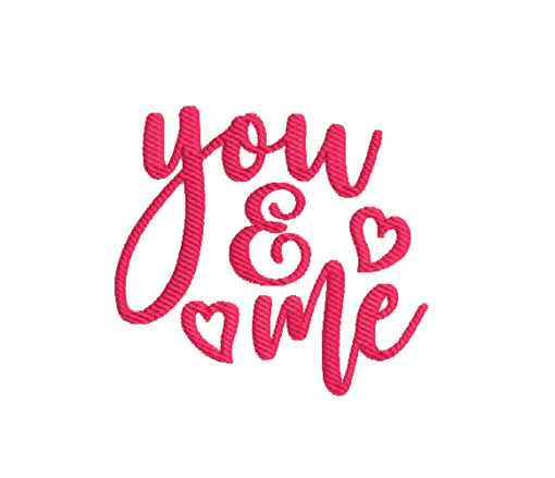 You & Me Machine Embroidery Design