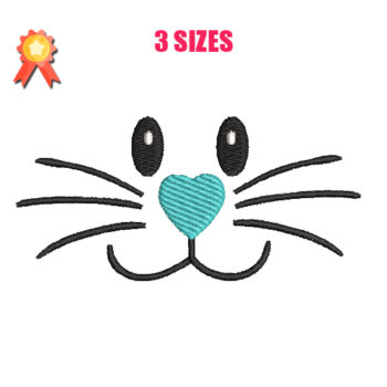 Bunny Face Machine Embroidery Design