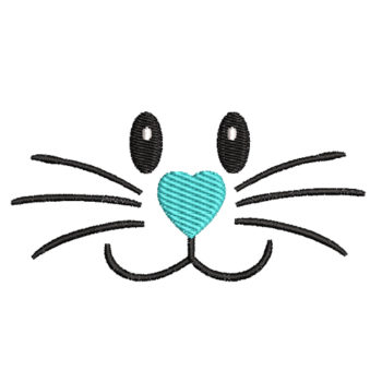 Bunny Face Machine Embroidery Design