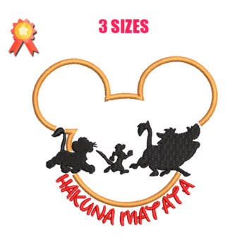 Hakuna Matata Machine Embroidery Design