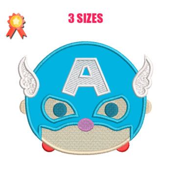 Mini Captain America Machine Embroidery Design