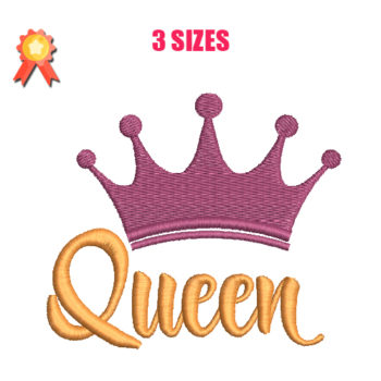 Queen Machine Embroidery Design