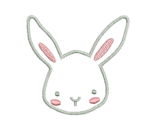 Cute Rabbit Machine Embroidery Design