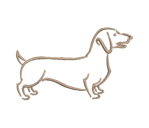 Dachshund Machine Embroidery Design