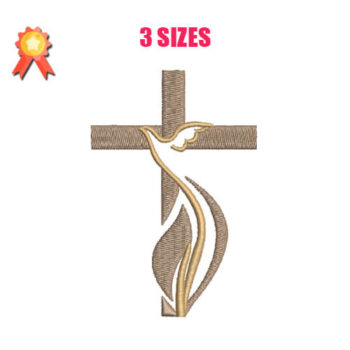 Dove Cross Machine Embroidery Design