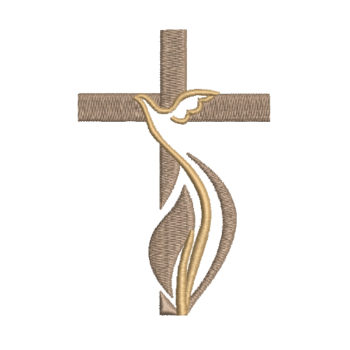 Dove Cross Machine Embroidery Design