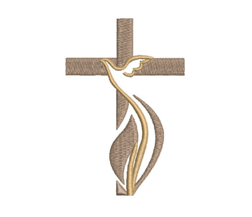 Dove Cross Machine Embroidery Design
