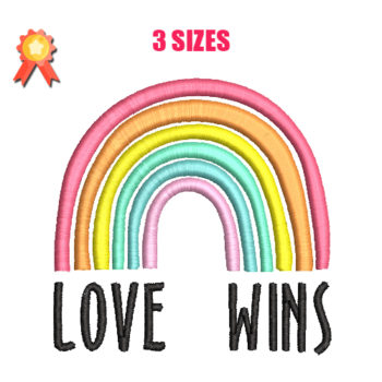 Love Wins Machine Embroidery Design