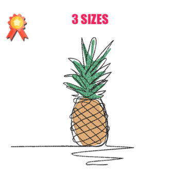 Pineapple Machine Embroidery Design