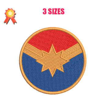 Captain Marvel Machine Embroidery Design