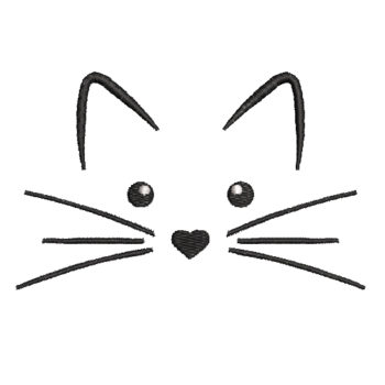 Cat Face Machine Embroidery Design