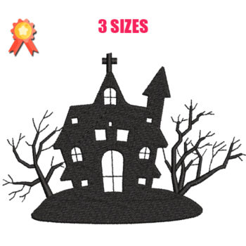 Halloween House Machine Embroidery Design