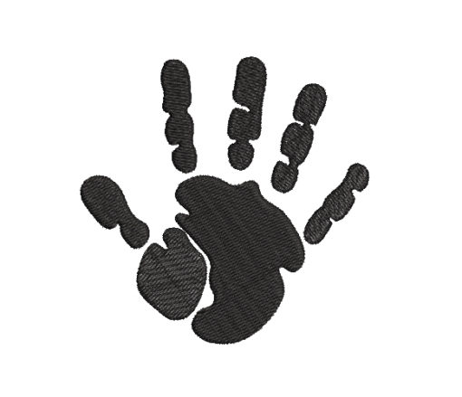 Handprint Machine Embroidery Design