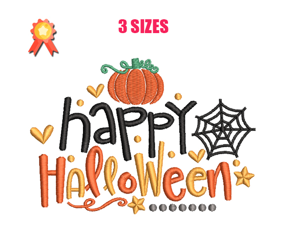 Happy Halloween Machine Embroidery Design