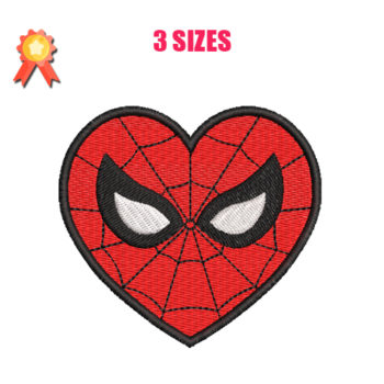 Spiderman Heart Machine Embroidery Design
