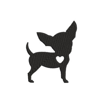 Chihuahua Silhouette Machine Embroidery Design