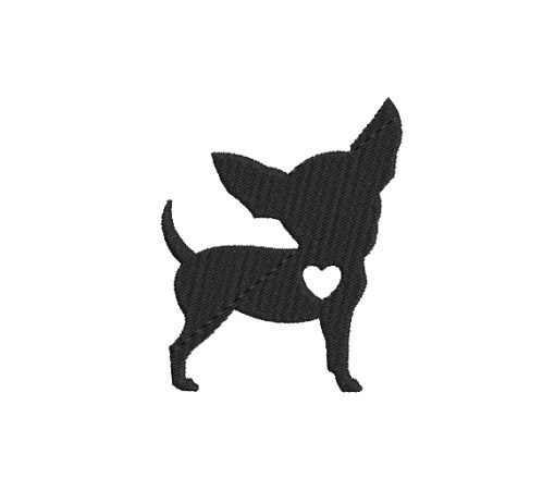 Chihuahua Silhouette Machine Embroidery Design