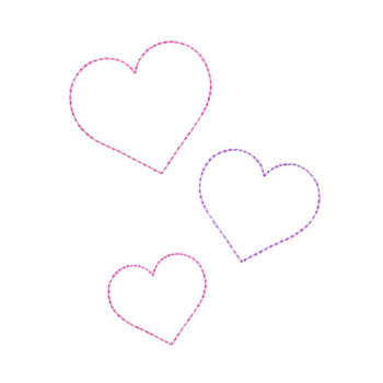 Hearts 3 Machine Embroidery Design