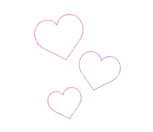 Hearts 3 Machine Embroidery Design