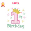 1st Birthday Applique Machine Embroidery Design