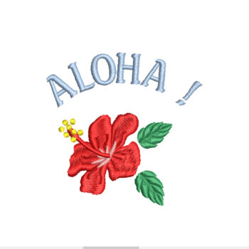 Aloha Machine Embroidery Design