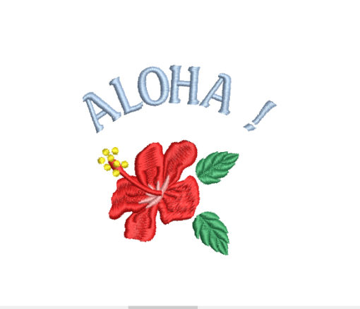 Aloha Machine Embroidery Design