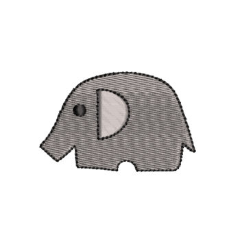 Baby Elephant Machine Embroidery Design