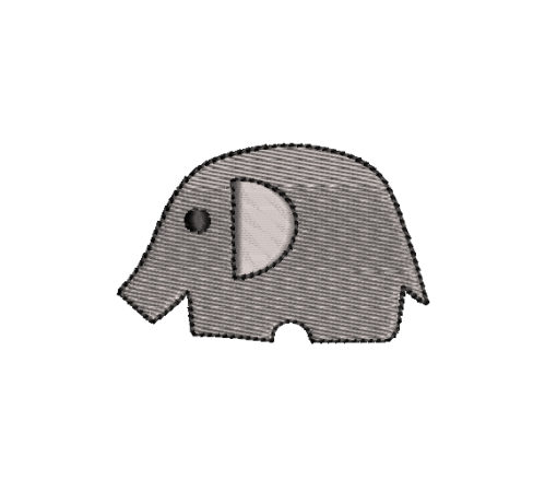 Baby Elephant Machine Embroidery Design