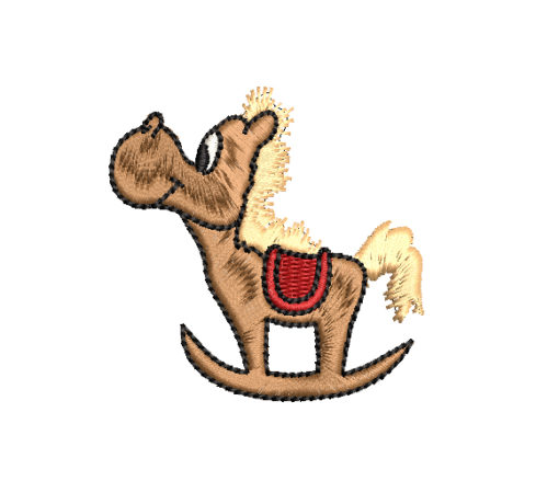 Rocking Horse Machine Embroidery Design