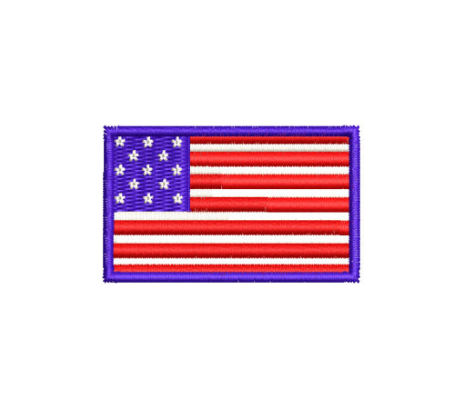 USA Flag Machine Embroidery Design