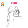 Woman With Glasses 2 Machine Embroidery Design