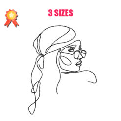 Woman With Glasses 2 Machine Embroidery Design