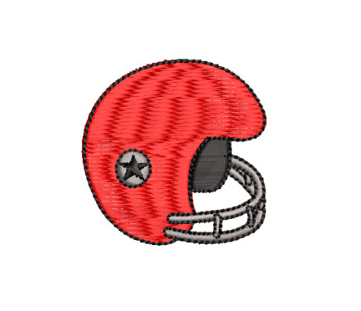 Helmet Machine Embroidery Design