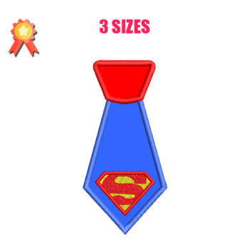 Superman Tie Machine Embroidery Design