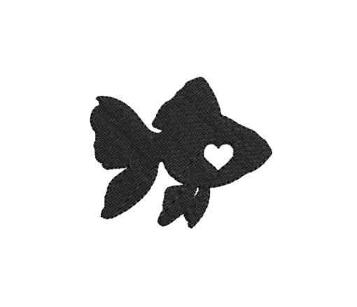 Heart Fish Machine Embroidery Design