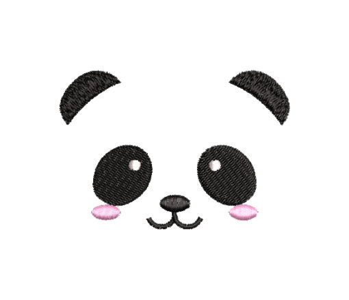 Panda Bear Face Machine Embroidery Design
