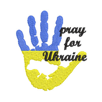 Pray For Ukraine Machine Embroidery Design