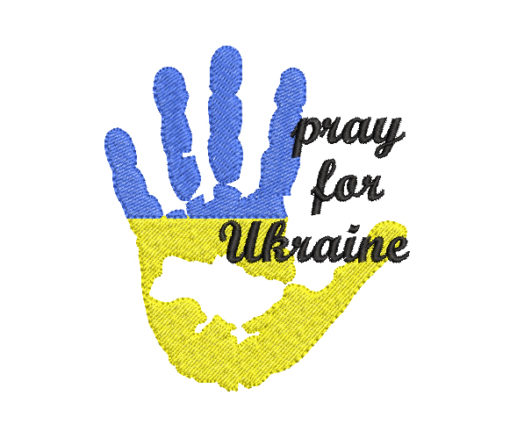 Pray For Ukraine Machine Embroidery Design