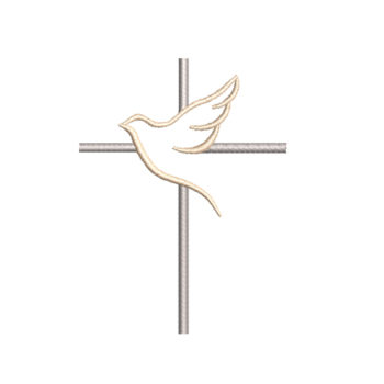 Dove Cross Christian Machine Embroidery Design