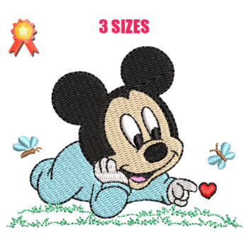 Baby Mickey Machine Embroidery Design