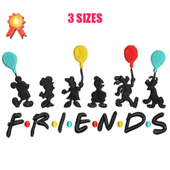 Friends Disney Machine Embroidery Design