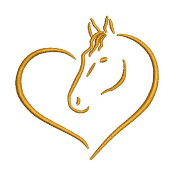 Heart Horse Machine Embroidery Design