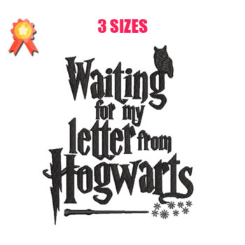 Waiting For My Letter From Hogwarts Machine Embroidery Design