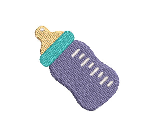 Baby Bottle Machine Embroidery Design