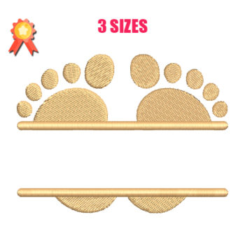 Baby Feet Machine Embroidery Design