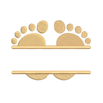 Baby Feet Machine Embroidery Design