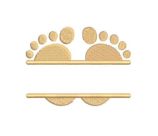 Baby Feet Machine Embroidery Design