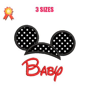 Baby Mickey Mouse Machine Embroidery Design
