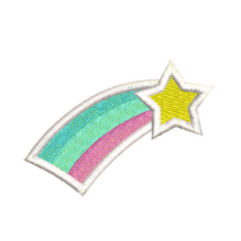 Rainbow With Star Machine Embroidery Design